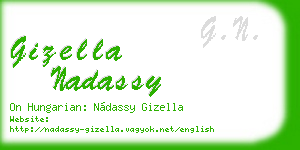 gizella nadassy business card